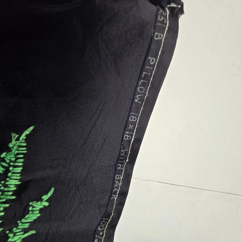 Vintage Victorian Embroidered Horse Embroidered Pillow Cover Blank Black Western